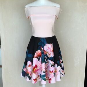Ted Baker Strapless Fit & Flare Dress
